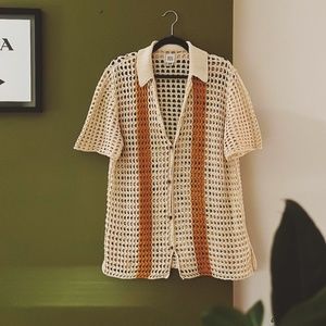 BDG from Urban Outfitters Crochet Knitted Button Up.